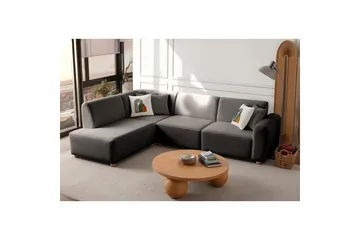 Rynvar Sofa med sjeselong 4-seter - Antrasitt - Møbler - Sofaer - Modulsofaer - Komplett modulsofa