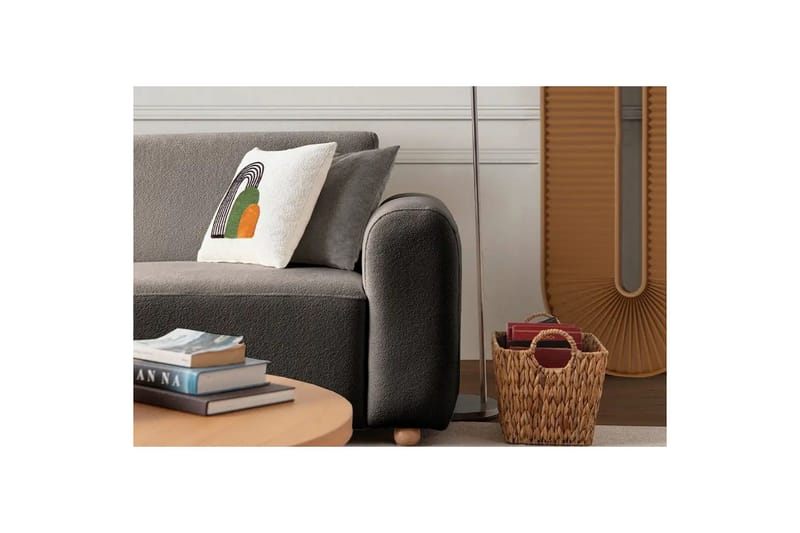 Rynvar Sofa med sjeselong 4-seter - Antrasitt - Møbler - Sofaer - Sofaer med sjeselong - 4 seters sofa med divan