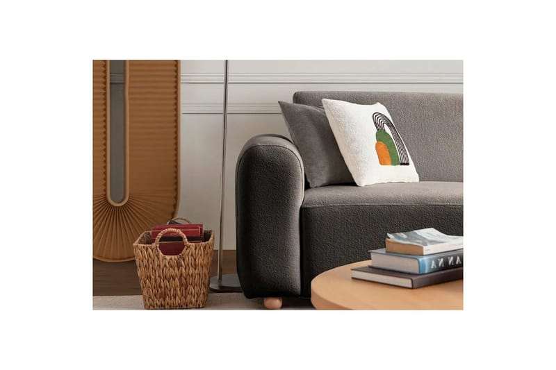 Rynvar Sofa med sjeselong 4-seter - Antrasitt - Møbler - Sofaer - Modulsofaer - Komplett modulsofa