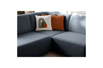 Rynvar Sofa med sjeselong 4-seter - Blå - Møbler - Sofaer - Sofaer med sjeselong - 4 seters sofa med divan