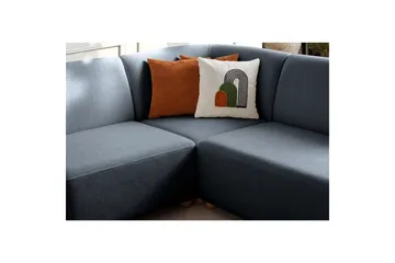 Rynvar Sofa med sjeselong 4-seter - Blå - Møbler - Sofaer - Modulsofaer - Komplett modulsofa