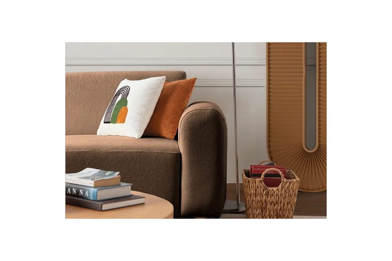 Rynvar Sofa med sjeselong 4-seter - Brun - Møbler - Sofaer - Modulsofaer - Komplett modulsofa