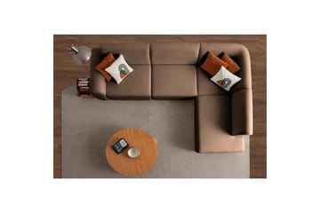 Rynvar Sofa med sjeselong 4-seter - Brun - Møbler - Sofaer - Modulsofaer - Komplett modulsofa