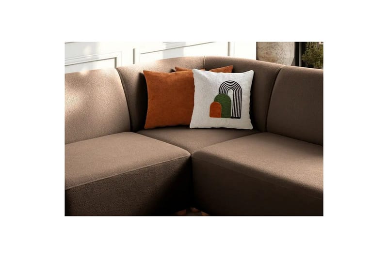 Rynvar Sofa med sjeselong 4-seter - Brun - Møbler - Sofaer - Modulsofaer - Komplett modulsofa