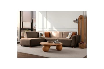 Rynvar Sofa med sjeselong 4-seter - Brun - Møbler - Sofaer - Modulsofaer - Komplett modulsofa