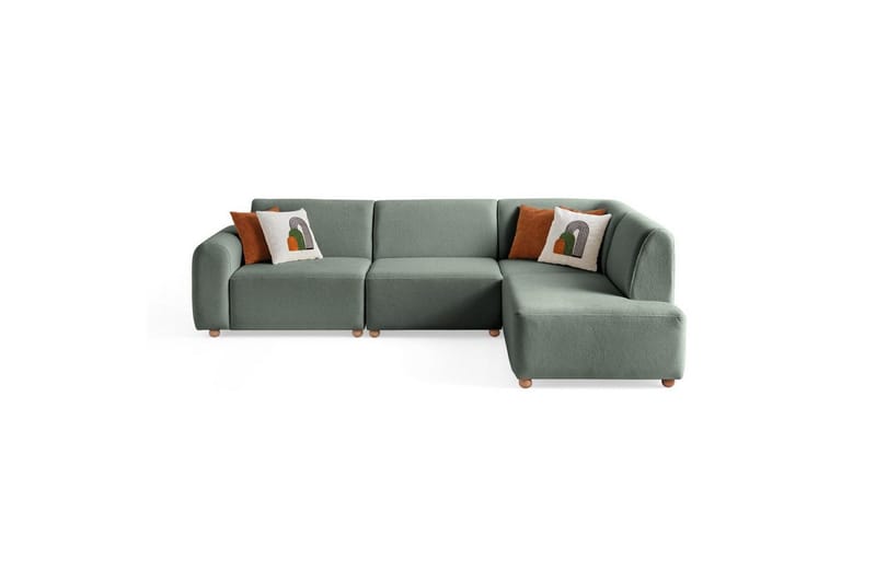 Rynvar Sofa med sjeselong 4-seter - Grønn - Møbler - Sofaer - Sofaer med sjeselong - 4 seters sofa med divan