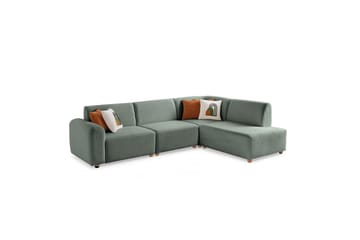 Rynvar Sofa med sjeselong 4-seter - Grønn - Møbler - Sofaer - Sofaer med sjeselong - 4 seters sofa med divan