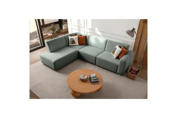 Rynvar Sofa med sjeselong 4-seter - Grønn - Møbler - Sofaer - Modulsofaer - Komplett modulsofa