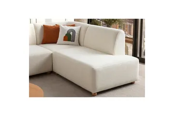 Rynvar Sofa med sjeselong 4-seter - Hvit - Møbler - Sofaer - Modulsofaer - Komplett modulsofa