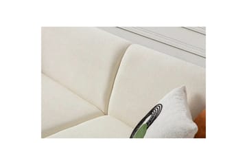 Rynvar Sofa med sjeselong 4-seter - Hvit - Møbler - Sofaer - Modulsofaer - Komplett modulsofa