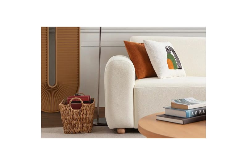 Rynvar Sofa med sjeselong 4-seter - Hvit - Møbler - Sofaer - Sofaer med sjeselong - 4 seters sofa med divan