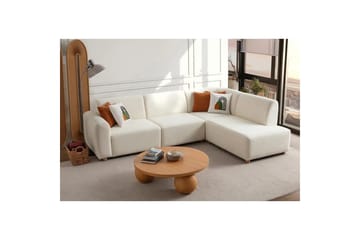 Rynvar Sofa med sjeselong 4-seter - Hvit - Møbler - Sofaer - Sofaer med sjeselong - 4 seters sofa med divan