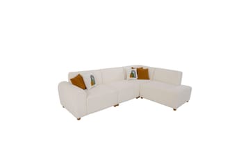 Rynvar Sofa med sjeselong 4-seter - Hvit - Møbler - Sofaer - Sofaer med sjeselong - 4 seters sofa med divan