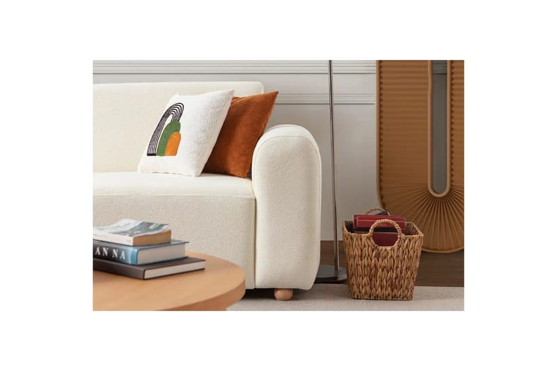 Rynvar Sofa med sjeselong 4-seter - Hvit - Møbler - Sofaer - Sofaer med sjeselong - 4 seters sofa med divan