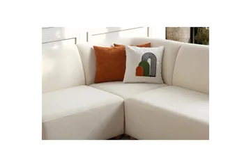 Rynvar Sofa med sjeselong 4-seter - Hvit - Møbler - Sofaer - Modulsofaer - Komplett modulsofa