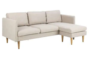Sanat 3-seters Sofa med Divan - Beige - Møbler - Sofaer - Sofaer med sjeselong - 3 seters sofa med divan