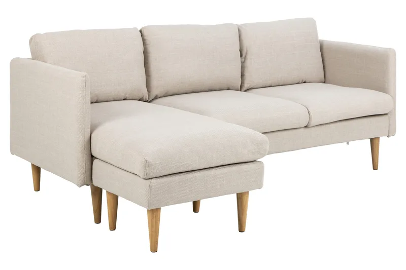 Sanat 3-seters Sofa med Divan - Beige - Møbler - Sofaer - Sofaer med sjeselong - 3 seters sofa med divan