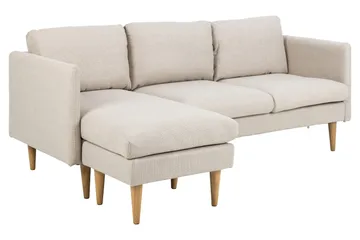 Sanat 3-seters Sofa med Divan - Beige - Møbler - Sofaer - Sofaer med sjeselong - 3 seters sofa med divan