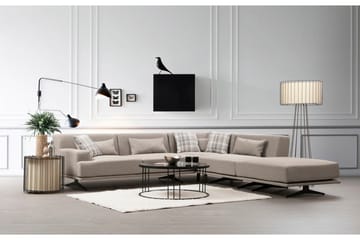 Sanroman Divansofa - Beige - Møbler - Sofaer - Sofaer med sjeselong