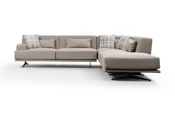Sanroman Divansofa - Beige - Møbler - Sofaer - Sofaer med sjeselong