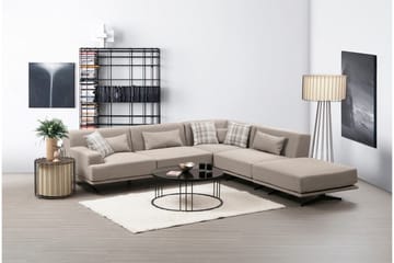 Sanroman Divansofa - Beige - Møbler - Sofaer - Sofaer med sjeselong