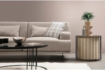 Sanroman Venstrevendt L-formet Sofa med Sjeselong 302 cm i Stoff - Beige - Møbler - Sofaer - Sofaer med sjeselong