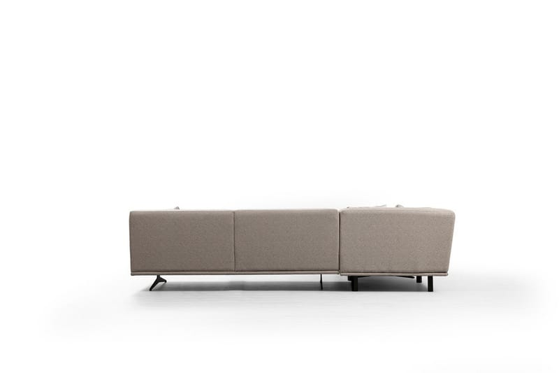 Sanroman Venstrevendt L-formet Sofa med Sjeselong 302 cm i Stoff - Beige - Møbler - Sofaer - Sofaer med sjeselong