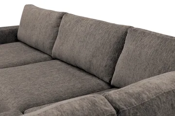 Scandi Dyp 4-seters sofa med sjeselong høyre i chenille - Grå - Møbler - Sofaer - Sofaer med sjeselong - 4 seters sofa med divan