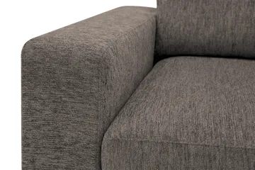 Scandi Dyp 4-seters sofa med sjeselong høyre i chenille - Grå - Møbler - Sofaer - Sofaer med sjeselong - 4 seters sofa med divan