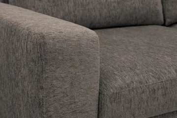 Scandi Dyp 4-seters sofa med sjeselong høyre i chenille - Grå - Møbler - Sofaer - Sofaer med sjeselong - 4 seters sofa med divan