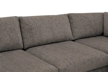 Scandi Dyp 4-seters sofa med sjeselong høyre i chenille - Grå - Møbler - Sofaer - Sofaer med sjeselong - 4 seters sofa med divan