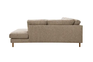 Scandi Dyp 4-seters sofa med sjeselong høyre i chenille - Mørk beige - Møbler - Sofaer - Sofaer med sjeselong - 4 seters sofa med divan