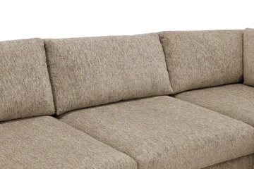 Scandi Dyp 4-seters sofa med sjeselong høyre i chenille - Mørk beige - Møbler - Sofaer - Sofaer med sjeselong - 4 seters sofa med divan
