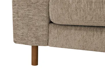 Scandi Dyp 4-seters sofa med sjeselong høyre i chenille - Mørk beige - Møbler - Sofaer - Sofaer med sjeselong - 4 seters sofa med divan