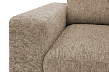Scandi Dyp 4-seters sofa med sjeselong høyre i chenille - Mørk beige - Møbler - Sofaer - Sofaer med sjeselong - 4 seters sofa med divan