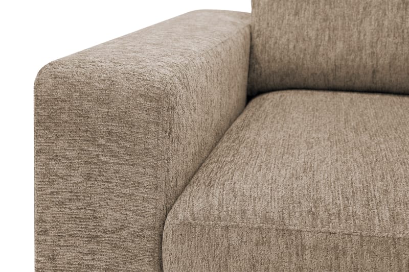 Scandi Dyp 4-seters sofa med sjeselong høyre i chenille - Mørk beige - Møbler - Sofaer - Sofaer med sjeselong - 4 seters sofa med divan