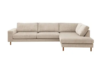 Scandi Dyp 4-seters sofa med sjeselong høyre i chenille