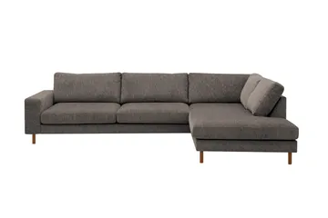 Scandi Dyp 4-seters sofa med sjeselong høyre i chenille