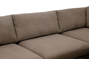 Scandi Dyp 4-seters sofa med sjeselong høyre i Kordfløyel - Brun - Møbler - Sofaer - Sofaer med sjeselong - 4 seters sofa med divan