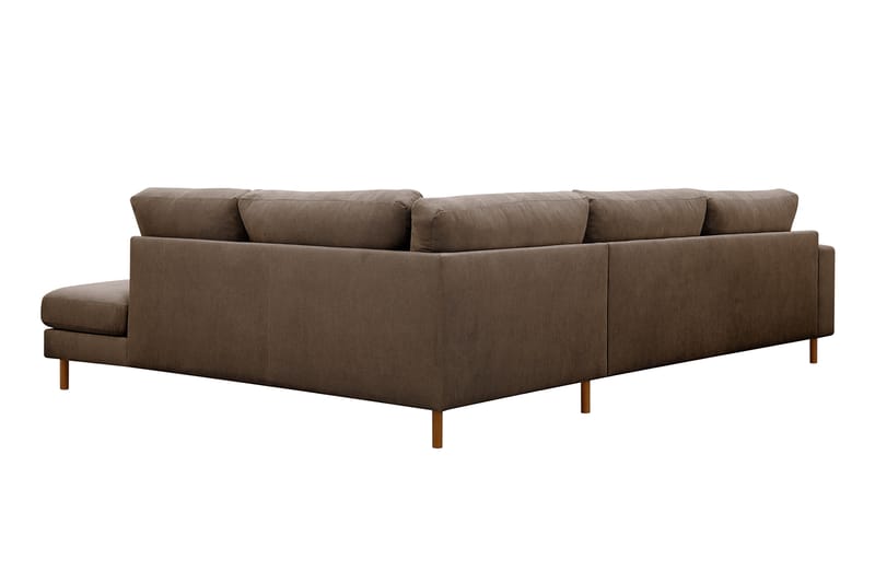 Scandi Dyp 4-seters sofa med sjeselong høyre i Kordfløyel - Brun - Møbler - Sofaer - Sofaer med sjeselong - 4 seters sofa med divan