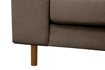 Scandi Dyp 4-seters sofa med sjeselong høyre i Kordfløyel - Brun - Møbler - Sofaer - Sofaer med sjeselong - 4 seters sofa med divan