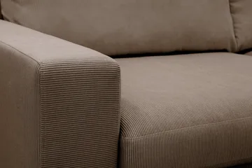 Scandi Dyp 4-seters sofa med sjeselong høyre i Kordfløyel - Brun - Møbler - Sofaer - Sofaer med sjeselong - 4 seters sofa med divan