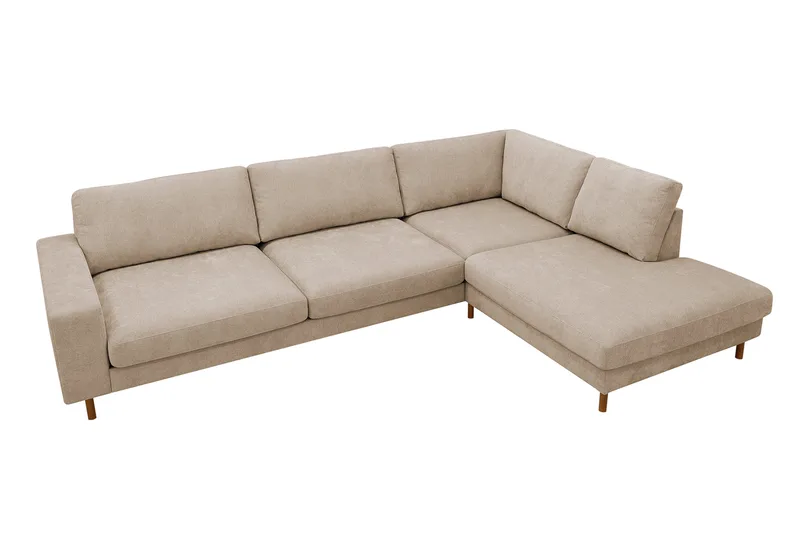 Scandi Dyp 4-seters sofa med sjeselong høyre i stoff - Møbler - Sofaer - Sofaer med sjeselong - 4 seters sofa med divan