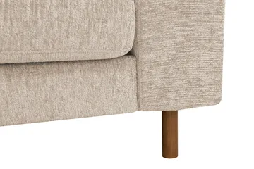 Scandi Dyp 4-seters sofa med sjeselong venstre i chenille - Beige - Møbler - Sofaer - Sofaer med sjeselong - 4 seters sofa med divan
