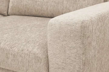 Scandi Dyp 4-seters sofa med sjeselong venstre i chenille - Beige - Møbler - Sofaer - Sofaer med sjeselong - 4 seters sofa med divan