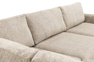 Scandi Dyp 4-seters sofa med sjeselong venstre i chenille - Beige - Møbler - Sofaer - Sofaer med sjeselong - 4 seters sofa med divan