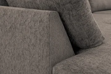 Scandi Dyp 4-seters sofa med sjeselong venstre i chenille - Grå - Møbler - Sofaer - Sofaer med sjeselong - 4 seters sofa med divan
