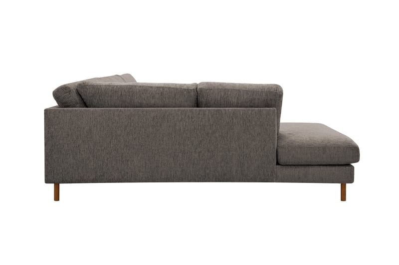 Scandi Dyp 4-seters sofa med sjeselong venstre i chenille - Grå - Møbler - Sofaer - Sofaer med sjeselong - 4 seters sofa med divan