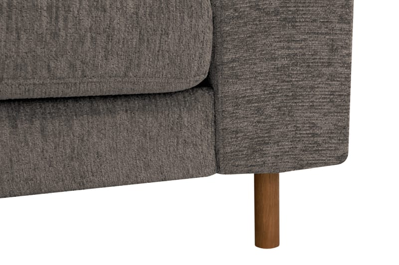 Scandi Dyp 4-seters sofa med sjeselong venstre i chenille - Grå - Møbler - Sofaer - Sofaer med sjeselong - 4 seters sofa med divan