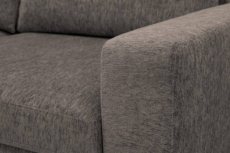 Scandi Dyp 4-seters sofa med sjeselong venstre i chenille - Grå - Møbler - Sofaer - Sofaer med sjeselong - 4 seters sofa med divan